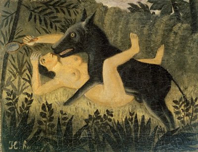 La bella e la bestia da Henri Julien Félix Rousseau
