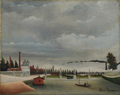 Veduta del ponte pedonale a Passy, 1890-1891 da Henri Julien Félix Rousseau