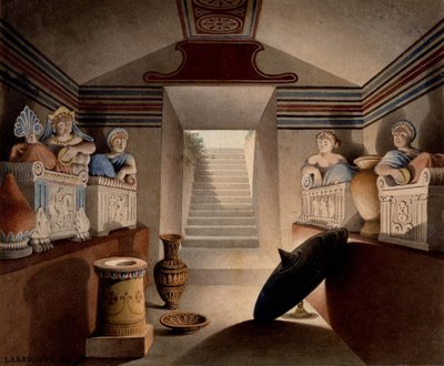 Veduta di una tomba etrusca, 1849 da Henri Labrouste