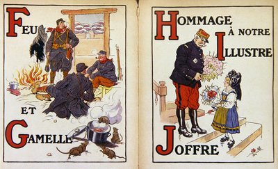 Fuoco e gavetta, e tributo al Maresciallo Joffre, illustrazione da 