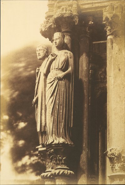 Grandi figure sul portico nord, Cattedrale di Chartres da Henri Le Secq