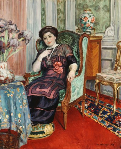 Una donna seduta su una sedia, 1911 da Henri Lebasque