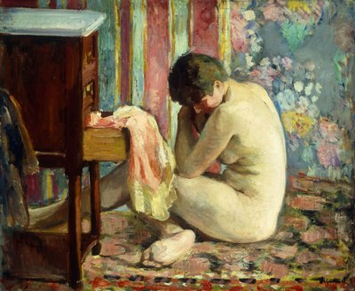Nudo con camicia rosa, 1926 da Henri Lebasque