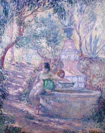 La fontana a St. Tropez, c.1895 da Henri Lebasque