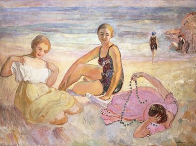 Tre donne sulla spiaggia da Henri Lebasque