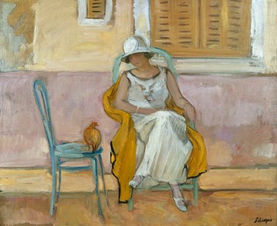 Donna in abito bianco, c.1923 da Henri Lebasque