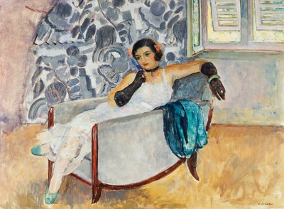 Donna con guanti neri, c.1930 da Henri Lebasque