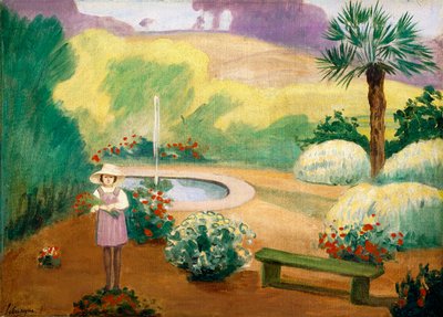 Giovane ragazza vicino alla fontana da Henri Lebasque