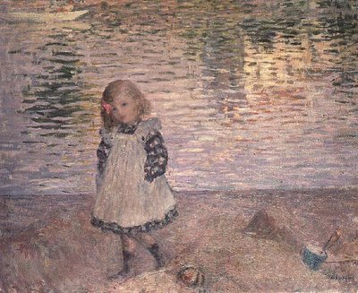 Giovane ragazza sulla spiaggia da Henri Lebasque