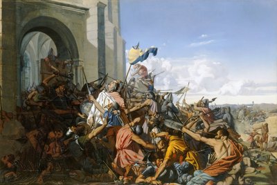 La morte di Roberto il Forte nella battaglia di Brissarthe da Henri Lehmann