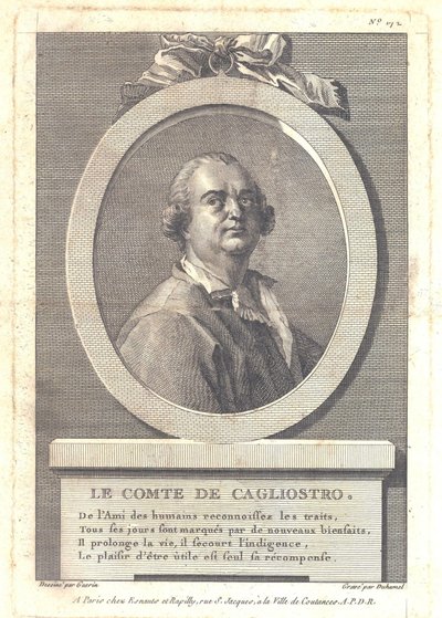 Conte Alessandro di Cagliostro 1743-1795, 1781 da Henri Louis Duhamel du Monceau