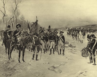 Battaglia di Ballinamuck, 1798 (incisione) da Henri Louis Dupray