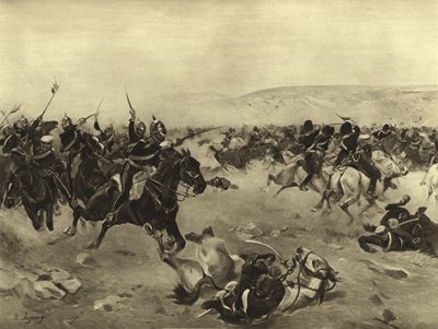 La carica della Brigata Pesante, Battaglia di Balaclava, 1854 da Henri Louis Dupray