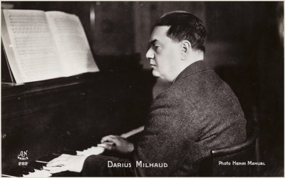 Ritratto di Darius Milhaud (foto b/n) da Henri Manuel