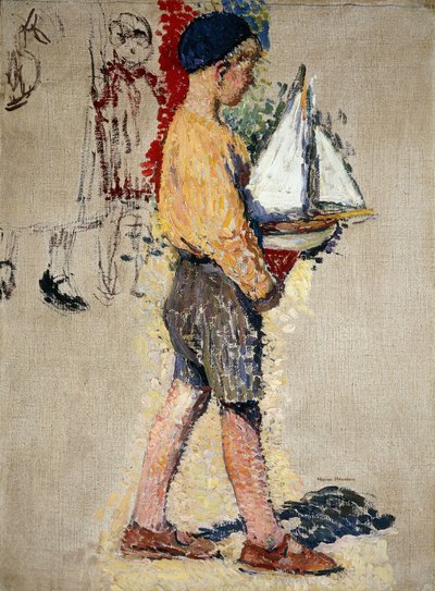 Ragazzo con barca da Henri Martin