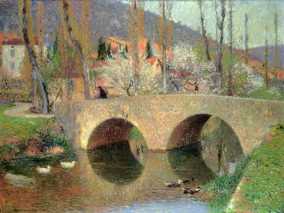 Il ponte a Labastide du Vert in primavera, 1911 da Henri Martin