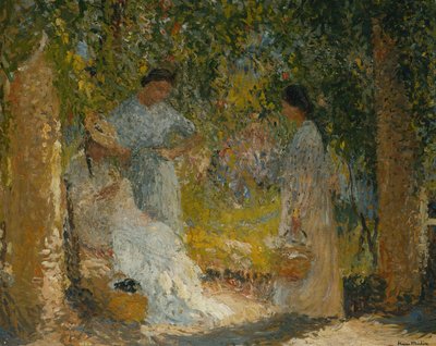 Tre donne nel giardino, 1905-1915 da Henri Martin