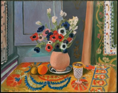 Anemoni in un vaso di terracotta da Henri Matisse