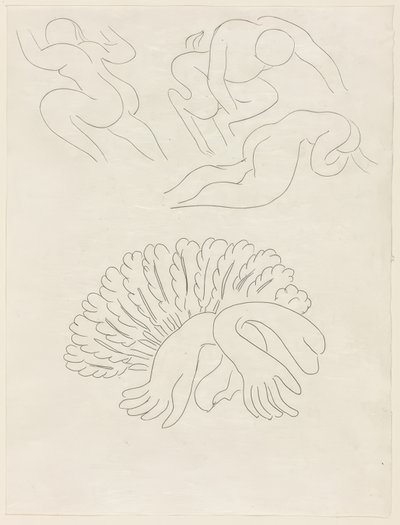 Autre Eventail, de Mademoiselle Mallarmé, piatto 21 da Poesies de Mallarmé da Henri Matisse