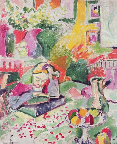 Ragazza che legge (olio su tela) da Henri Matisse