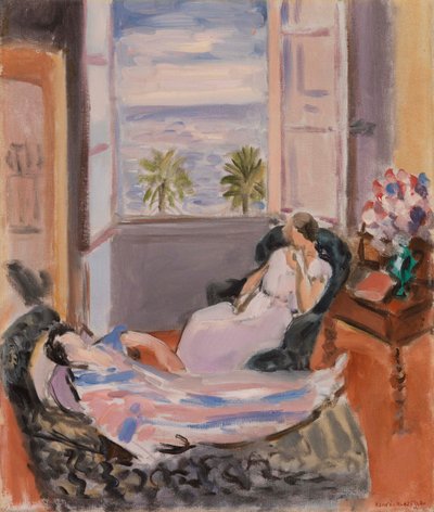 Interno con due figure, finestra aperta da Henri Matisse