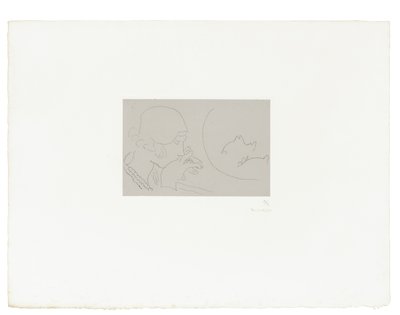 Giovane donna che contempla un barattolo di pesce rosso da Henri Matisse
