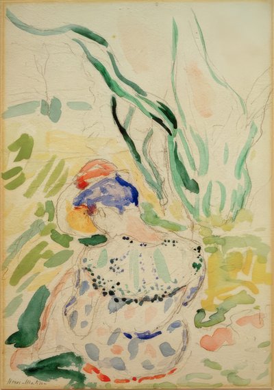 Giovane donna seduta di spalle (Madame Matisse) da Henri Matisse