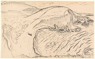 Paesaggio (penna e inchiostro su carta) da Henri Matisse