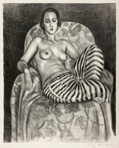 Grande odalisca in pantaloni a righe da Henri Matisse