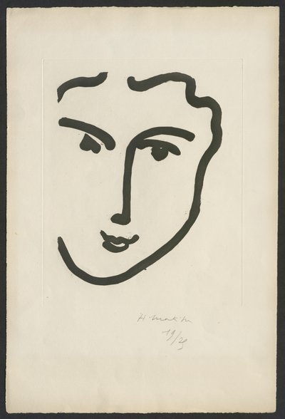 Nadia dal sorriso giocoso da Henri Matisse