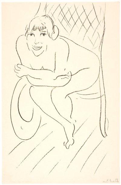 Donna nuda su una sedia a dondolo da Henri Matisse