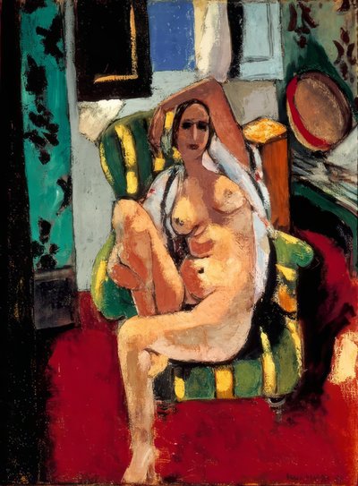 Nudo seduto con tamburello da Henri Matisse