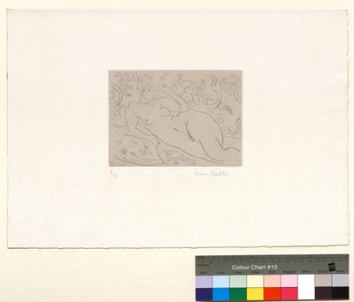 Nudo, interno fiorito da Henri Matisse