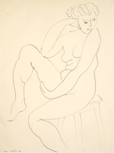 Nudo seduto su uno sgabello da Henri Matisse
