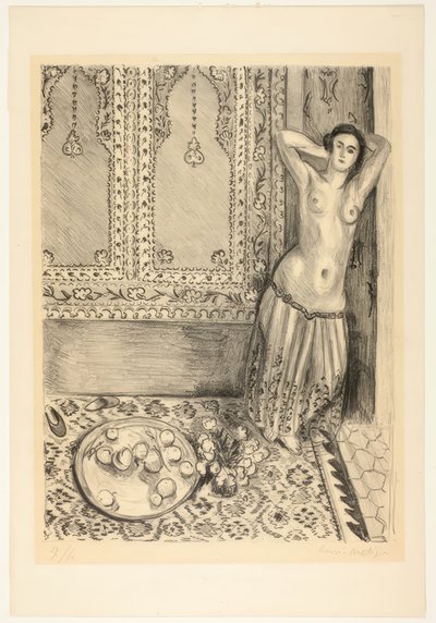 Odalisca in piedi con vassoio di frutta da Henri Matisse