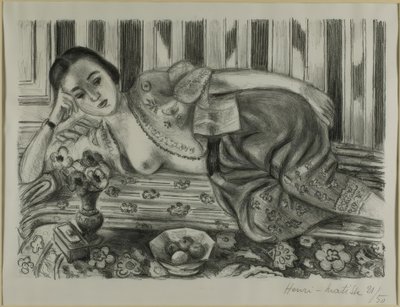 Odalisca in pantaloni di raso rosso da Henri Matisse