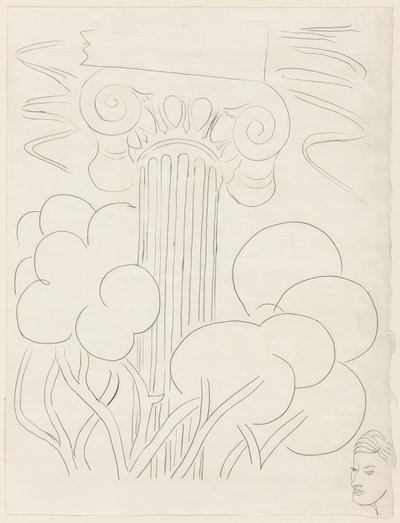 Diversi sonetti: "A la nue accablante...", tavola 29 da Poesies de Mallarmé da Henri Matisse