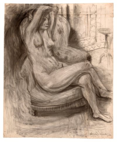 Nudo seduto con braccia alzate da Henri Matisse