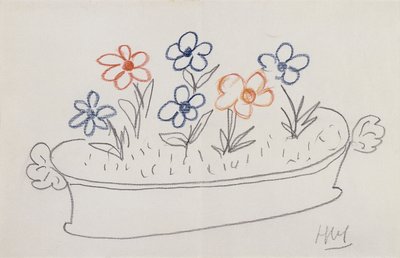 Alcuni fiori (matita e pastelli colorati su carta) da Henri Matisse