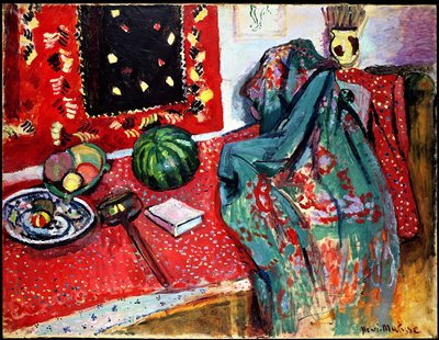 Natura morta con tappeto rosso da Henri Matisse
