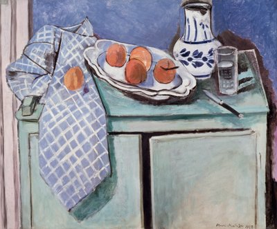 Natura morta su una credenza verde da Henri Matisse