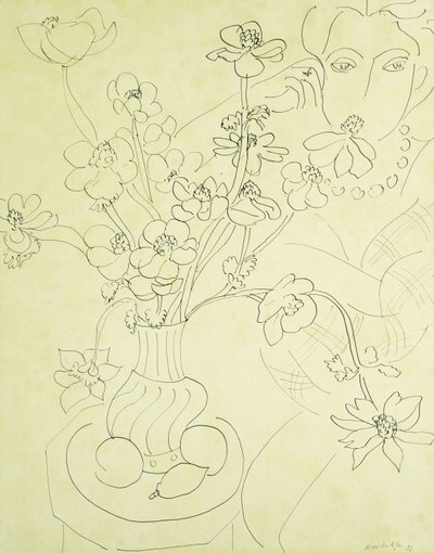 Studio per Anemoni e Donna, Armonia in blu da Henri Matisse