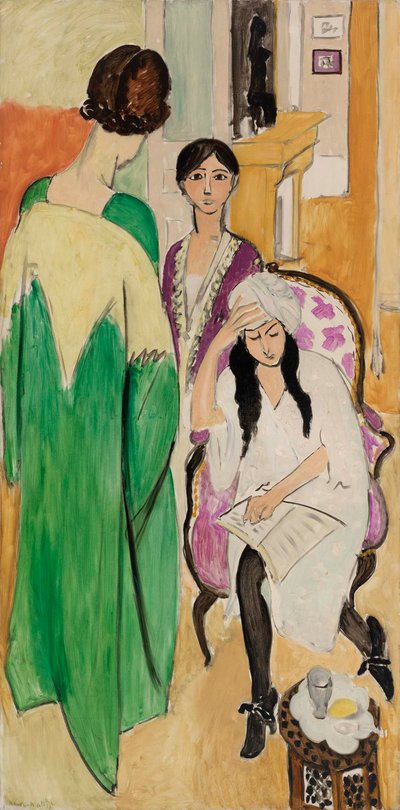 Tre sorelle con una scultura africana da Henri Matisse