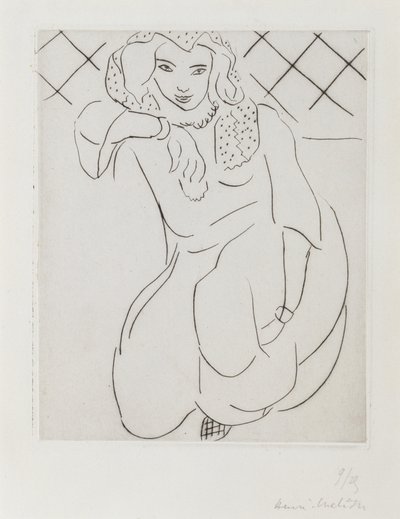 Donna orientale velata inginocchiata da Henri Matisse