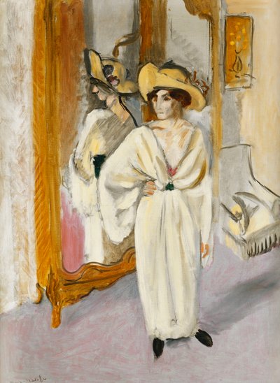 Donna in bianco, 1918-19 circa (olio su tela) da Henri Matisse