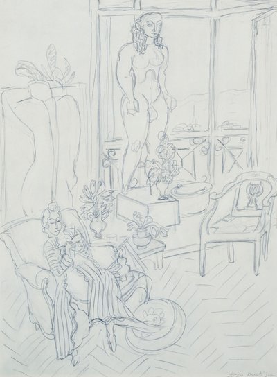 Donna in un interno; Hotel Regina, Cimiez, Nizza da Henri Matisse