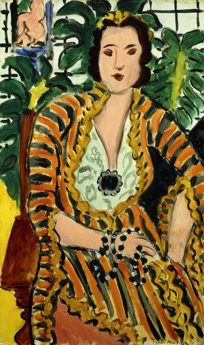 Donna con gioiello blu (Helene Galitzine con pietra preziosa) da Henri Matisse