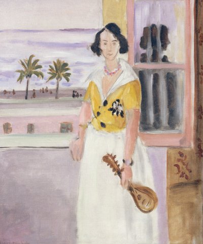 Donna con mandolino, 1921-22 circa (olio su tela) da Henri Matisse