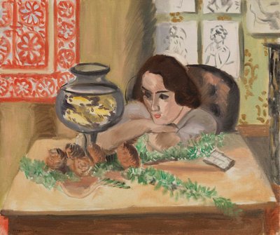 Giovane donna davanti a un acquario (Jeune fille devant un aquarium) da Henri Matisse