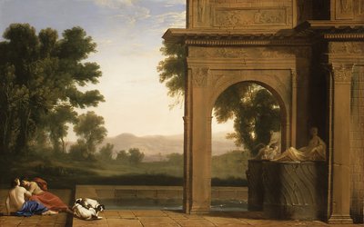Paesaggio classico con figure da Henri Mauperche